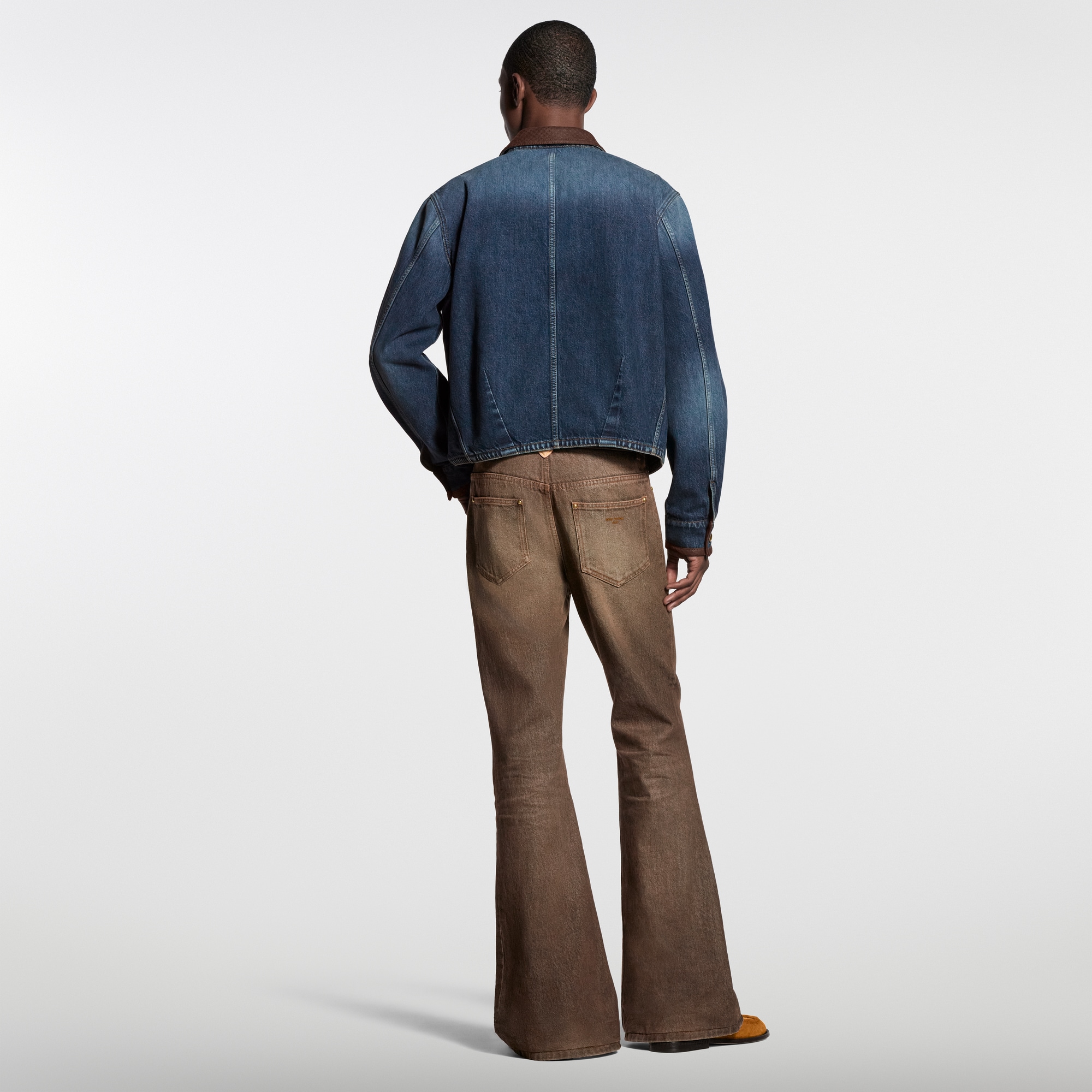 Denim Jacket With Leather Signature Details - New - For Men